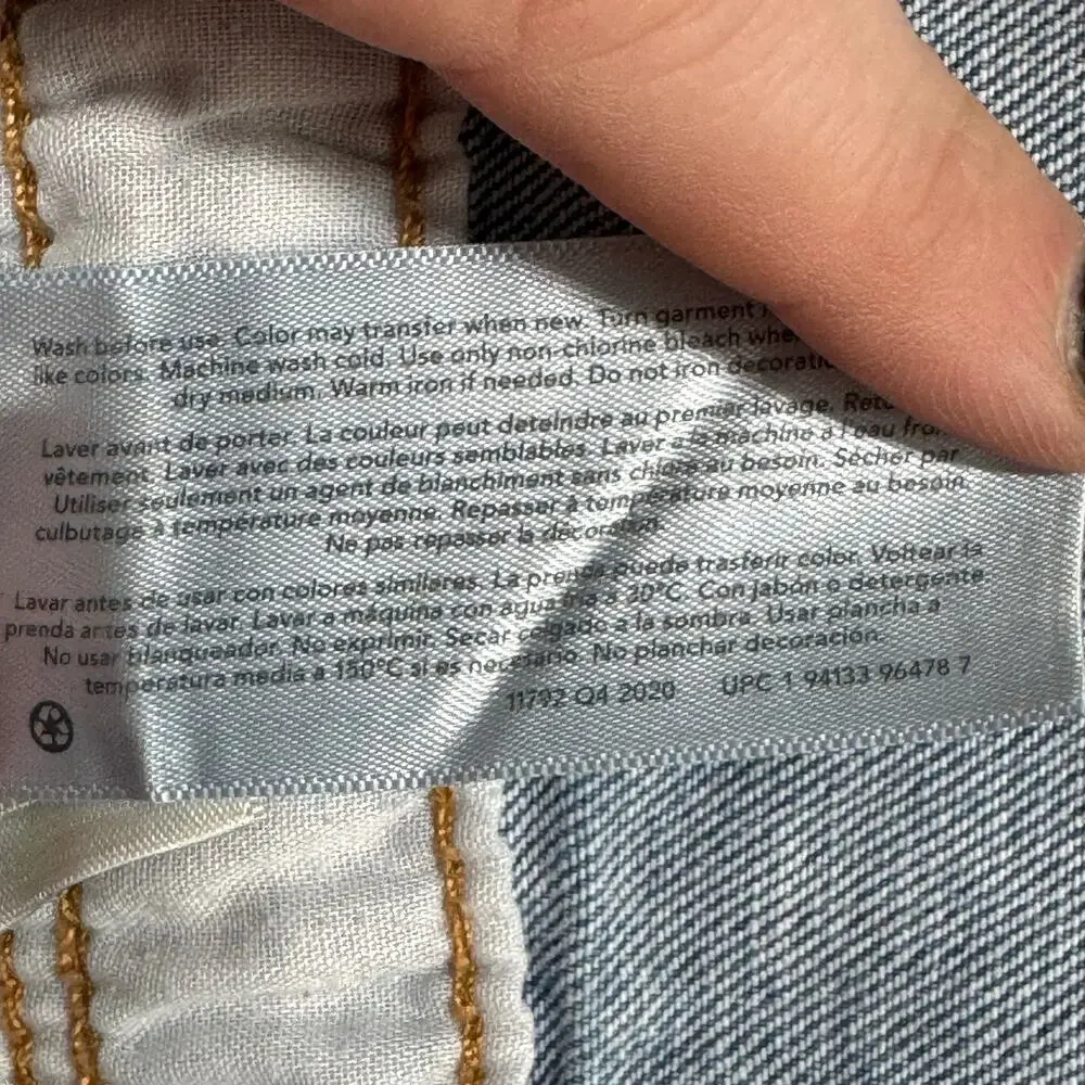 OshKosh B'Gosh 3T/3A Toddle Jean Overall Dress Snap front Buttons Osh Kosh
